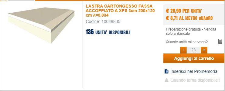 bricoman cartongesso - lastra accoppiato