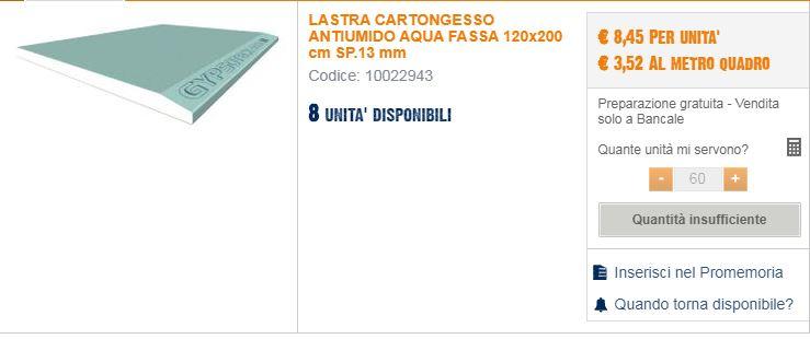 bricoman cartongesso - lastra verde